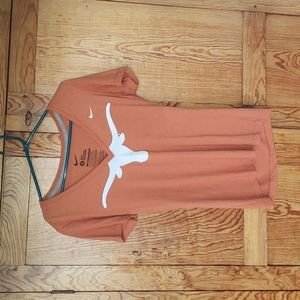 Nike UT "Hook 'em Horns" T-Shirt Large EUC Poly 50/Cotton 25/Rayon 25